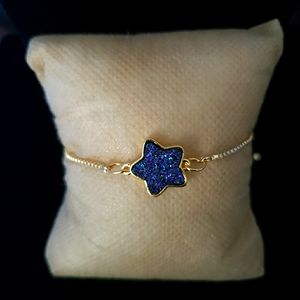 Blue-Violet Druzy Bracelet